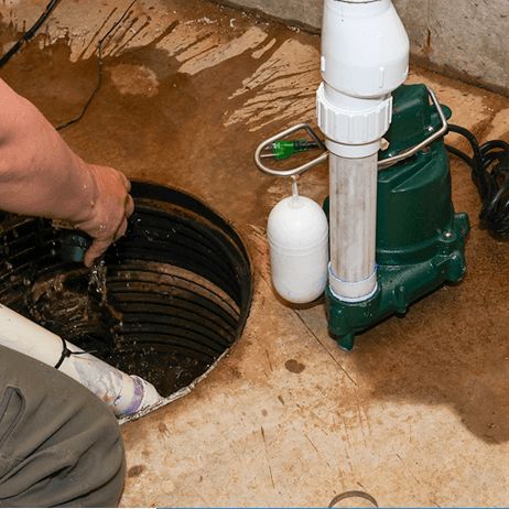 sump pump and sump pump pit