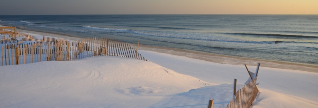 Winter on the beach.