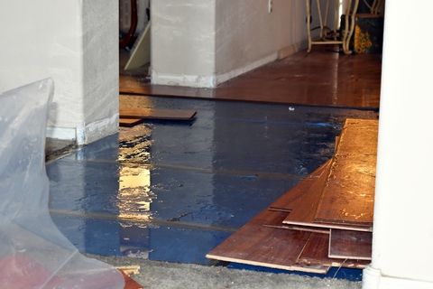 water damage from a leak in an Ocean City, NJ shore home