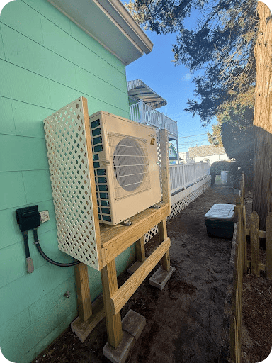 The Outdoor Condenser Connects To The Mini Splits Inside.